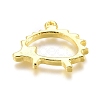 Alloy Open Back Bezel Pendants PALLOY-P182-19G-2