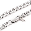 Non-Tarnish Men's 304 Stainless Steel Cuban Link Chain Necklaces X-NJEW-JN03170-01-2