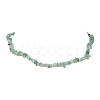Natural Green Aventurine Chip Beaded Necklace NJEW-JN04615-14-1