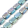 Transparent Electroplate Glass Bead Strands EGLA-P049-02A-FR05-1