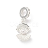 925 Sterling Silver Pave Clear Cubic Zirconia European Dangle Charms STER-G049-02S-1