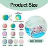 200Pcs 10 Colors Crackle Glass Beads Strands GLAA-TA0003-31A-5