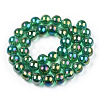 Electroplate Transparent Glass Beads Strands GLAA-T032-T6mm-AB21-2