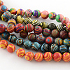 Dyed Synthetical Gemstone Round Bead Strands G-Q939-01A-M-1