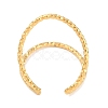 Ion Plating(IP) 304 Stainless Steel Open Cuff Ring for Women RJEW-C097-02G-3