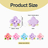 20pcs Opaque Resin Cabochons RESI-TADJ0001-08C-4