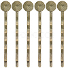 80Pcs Alloy Hair Bobby Pin Cabochon Settings FIND-SC0021-62-7