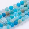 Natural Weathered Agate Beads Strands X-G-G589-8mm-14-1