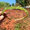 Natural Peridot Hair Bands PW-WGC1C33-49-1