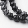 Natural Snowflake Obsidian Bead Strands G-G735-72-8mm-3