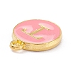 Golden Plated Alloy Enamel Charms ENAM-Q437-14T-2