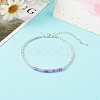 Natural Amethyst Beaded Bracelets BJEW-JB06384-02-2