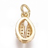 Brass Micro Pave Cubic Zirconia Charms ZIRC-E145-80-3
