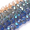 Electroplate Glass Beads Strands EGLA-D020-6x4mm-M2-1