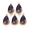 Transparent Glass Pendants GLAA-T007-05G-1