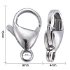 Tarnish Resistant 304 Stainless Steel Lobster Claw Clasps X-STAS-AB15-4