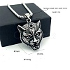 Vintage 304 Stainless Steel Lion Head Pendant Necklaces for Men Women LS-OG9311-6