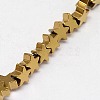 Electroplate Non-magnetic Synthetic Hematite Beads Strands G-J173-4x4mm-03-3