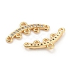 Brass Micro Cubic Zirconia Chandelier Components Links X-KK-Q789-46G-2