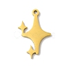 5Pcs 201 Stainless Steel Pendants STAS-Z068-04G-1