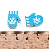Christmas Theme Printed Wood Beads WOOD-M015-05A-3