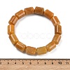 Column Natural Topaz Jade Beads Stretch Bracelets for Women Men BJEW-A148-01A-23-5
