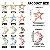 48Pcs 12 Style Alloy Enamel Pendants ENAM-TA0001-73-3