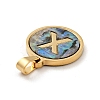 PVD Vacuum Plating 304 Stainless Steel with Paua Shell Pendants STAS-G268-02X-G-3