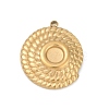 304 Stainless Steel Pendant Cabochon Settings STAS-P383-10G-1