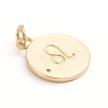 Brass Micro Pave Cubic Zirconia Pendants ZIRC-E164-34E-G-2