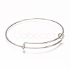 Non-Tarnish Adjustable 304 Stainless Steel Expandable Bangle Making MAK-L034-001P-1