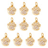 Brass Micro Pave Clear Cubic Zirconia Charms X1-RJEW-T063-38G-NF-3