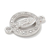 Rack Plating Brass Micro Pave Clear Cubic Zirconia Religion Virgin Mary Connector Charms KK-L224-094P-02-2