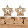 Brass Micro Pave Cubic Zirconia Beads KK-U037-08G-02-3