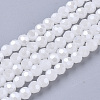 Faceted(32 Facets) Electroplate Glass Beads Strands X-EGLA-R018-4mm-7-1