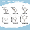 SUNNYCLUE 30Pcs 3 Styles 304 Stainless Steel Smooth Surface Spring Ring Clasps STAS-SC0004-41-2