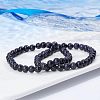 CHGCRAFT 4 Strands Synthetic Blue Goldstone Beads Strands G-CA0001-19-4