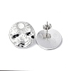 Tarnish Resistant 304 Stainless Steel Sun with Moon Stud Earrings for Women EJEW-F300-06P-2