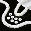 Flat Round Handmade Polymer Clay Beads CLAY-R067-12mm-17-2