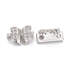 Rack Plating Brass Pave Cubic Zirconia Slide Charms KK-G464-05P-1