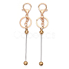 Electroplate Alloy and Brass Bar Beadable Keychain for Jewelry Making DIY Crafts DIY-YW0007-57G-1