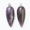Natural & Synthetic Gemstone Pointed Pendants G-F705-01P-3