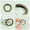 100Pcs 5 Colors Zinc Alloy Spring Gate Rings FIND-GO0004-54-3