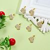 10Pcs Brass Pave Cubic Zirconia Pendants KK-SZ0002-66-3
