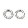 Non-Tarnish 304 Stainless Steel Spring Gate Ring X-STAS-Q215-53P-1
