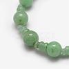 Natural Green Aventurine 3-Hole Guru Bead Strands G-K149-18-2
