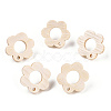 Ash Wood Stud Earring Findings EJEW-N017-011W-1