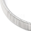 304 Stainless Steel Mesh Chain Choker Necklaces for Women NJEW-U012-03P-02-3