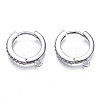 Brass Micro Pave Cubic Zirconia Huggie Hoop Earring Findings KK-T063-013P-NF-1