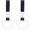 2Pcs ABS Plastic Heart Rear Bumper Warning Handle Ring HJEW-SP0001-49D-1